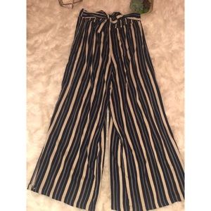 🚨BOGO🚨 Striped Side Split Palazzo Pants